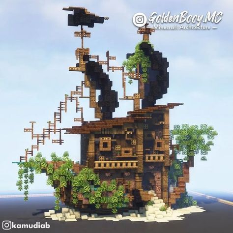 Minecraft Build Gallery🖼️ on Instagram: "💬Cool! Check out this Pirate Ship House!🏴‍☠️🏝️ ------------------------------------ This awesome build was made by ➡️ @kamudiab Check them out!🛸 ------------------------------------ What do you think of this❓ Write it in the comments🖊️ ------------------------------------ ✅Like and follow @kamudiab and @minecraftbuildgallery for more wonderful content 💖 #minecraft #minecraftbuildings #minecraftbuilds #minecraftbuildtutorials #minecrafthouse #minecr Pirate House Minecraft, Pirate Ship House, Minecraft Pirate Builds, Minecraft Pirate Ship, Minecraft Swamp, Minecraft Scenery, Stilts House, Ship House, Pirate Cove