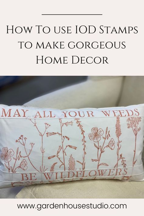 Learn how to Create beautiful original gifts and home decor with IOD Stamps on Fabric. Gift ideas for all occasions including Valentine's Day, Mother's Day and your own home decor. Create any style, farmhouse stye, Country style or even garden style with stamps, ink and fabric. #stampingOnFabric #IodStamping #ValentineGiftDiy #EasyStampedGifts #HowToStampOnFabric Easy Valentine Gifts, Fabric Gift Ideas, Stamping On Fabric, Iod Stamps, Simple Valentines Gifts, Functional Gifts, Company Paper, Diy Throw Pillows, Valentine Centerpieces