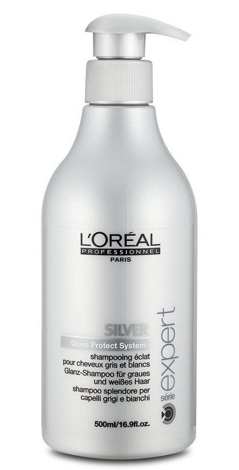 12 Silver Shampoos and Conditioners for Shiny Sterling Hair: Taking home the silver has never looked better.  L'Oréal Professionnel Série Expert Silver Shampoo, $28, amazon.com. Ombre Hair With Highlights, Silver Hair Shampoo, Overtone Hair, Hair Dyed Underneath, Grey Hair Journey, Dark Chocolate Brown Hair, Grey Hair Care, Super Short Haircuts, Shampoo For Gray Hair