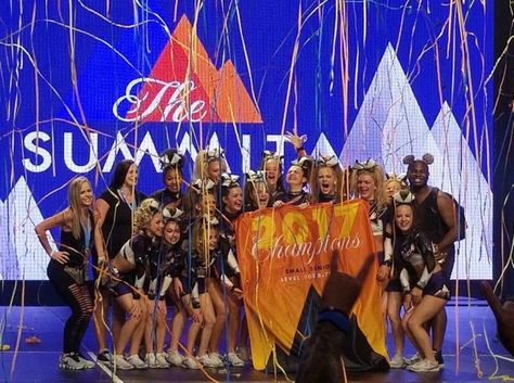 Summit Win The Summit Cheer, Summit Rings, Cheer Summit, Cheer Vibes, Summit Cheer, Cheer Things, Allstar Cheerleading, Cheer Pics, The Cheetah Girls