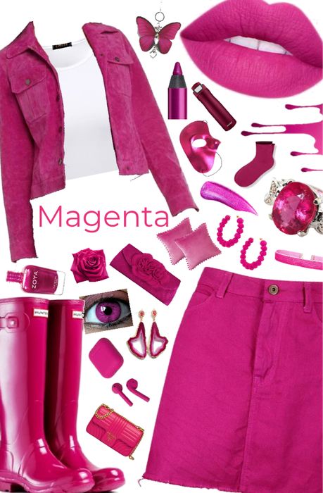 Viva Magenta Lipstick, Magenta Clothes Outfit, Viva Magenta Outfit, Magenta Outfit Ideas, Magenta Clothes, Magenta Outfits, Outfit Magenta, Magenta Outfit, Soft Natural Fashion