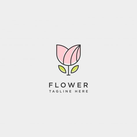 Linea De Belleza Premium Flor Floral Simple Logotipo De La Plantilla Logo For Flower Shop, Flower Icon Logo, Flower Shop Logo Design, Logo Flor, Lotus Flower Logo Design, Flower Shop Logo, Nova Logo, Florist Business Card, Graphic Designer Studio