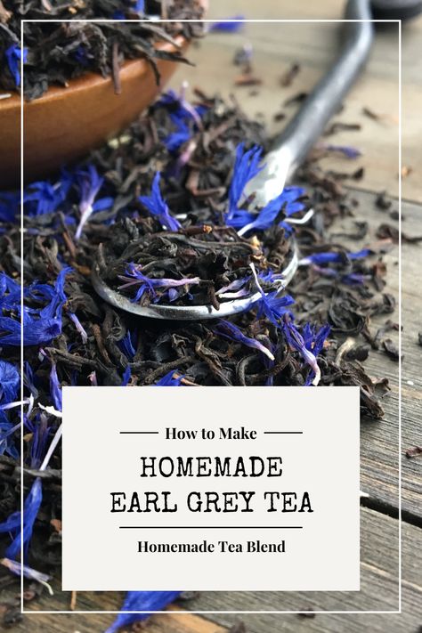 Learn how to make your own delicious Earl Grey tea blend using bergamot essential oil Lady Grey Tea, Bergamot Tea, Tea Blends Recipes, Cooking With Essential Oils, Bulk Herbs, Homemade Tea, Bergamot Essential Oil, Grey Tea, Tea Diy