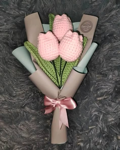 Bouquet Of Crochet Tulips, Prince Nails, Crochet Tulip Bouquet, Milk Cotton Yarn, Crochet Flower Bouquet, Diy Bouquet Wrap, Kids Crochet Pattern, Soft Milk, Crochet Purse Pattern Free