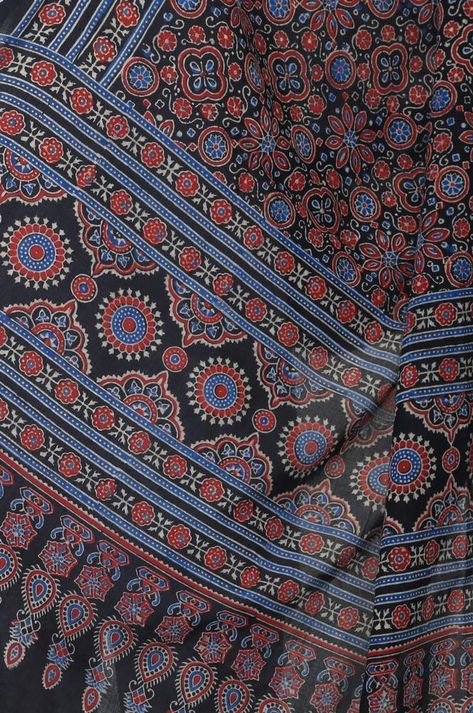 Ajrak Dupatta, Ajrak Print, Ethnic Clothes, Ajrakh Prints, Cotton Dupatta, Indian Textiles, Indian Clothes, Digital Print Fabric, Color Fabric