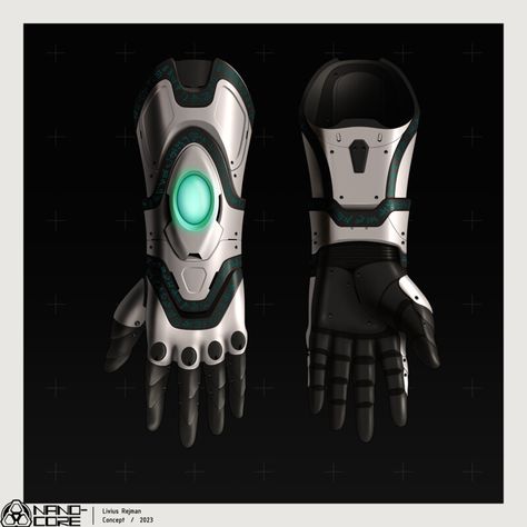 ArtStation - Sci-Fantasy Gauntlets Fantasy Gauntlets, Futuristic Accessories, Power Glove, Cyberpunk Design, Sci Fi Tech, Combat Armor, Diy Tech, Fantasy Props, Super Soldier