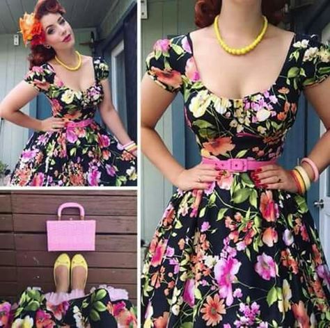 Modest Vintage Dresses, Miss Victory Violet, Mode Rockabilly, Victory Violet, Victory Rolls, Havana Nights, Pin Up Outfits, Vintage Wardrobe, Rockabilly Fashion