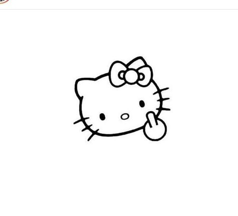 Tattoo Hello Kitty, Hello Kitty Tattoo Ideas, Tatuaje Hello Kitty, Hello Kitty Tattoo, Halloweenský Makeup, Cool Tattoo Drawings, Hello Kitty Tattoos, Hello Kitty Coloring, Kitty Drawing