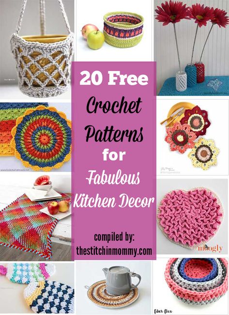 Crochet Kitchen Items, Crochet Blanket Border, Scrap Yarn Crochet, Quick Crochet Patterns, Crochet Kitchen, Crochet Dishcloths, Crochet Home Decor, Crochet For Home, Quick Crochet