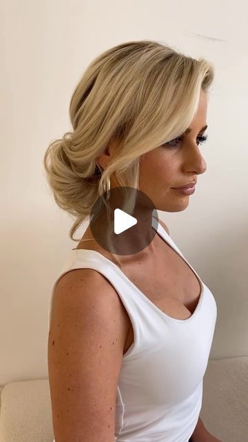 Side Part Updo Wedding Low Buns, Side Part Low Bun Wedding Bridal Hair, Side Buns For Wedding, Low Loose Side Bun, Easy Side Buns For Long Hair, Updos With Face Framing, Behind One Ear Hairstyle, Side Part Wedding Updo, Low Side Bun Updo