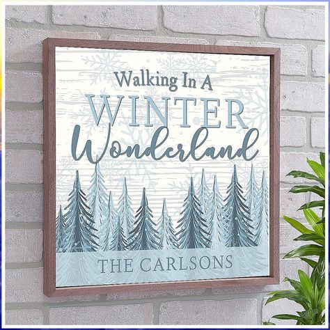 Winter Home Decor Signs - Stay on top of the amazing and greatest deal. Click to visit NOW! After Christmas Winter Decor, Making Snow Angels, Cheap Christmas Trees, Personalized Christmas Decor, Making Snow, Walking In A Winter Wonderland, Personalized Wall Decor, Christmas Paintings On Canvas, Winter Decorations Diy