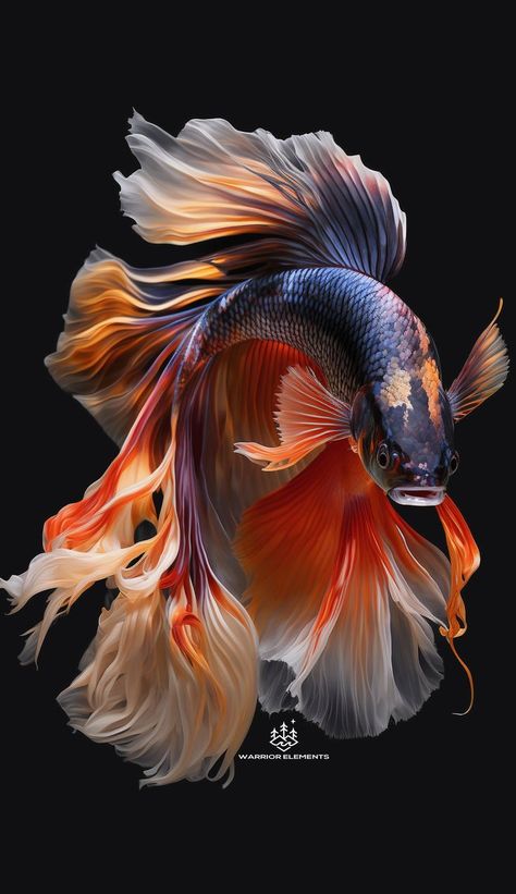 Beta Fish Painting, Beta Fish Drawing, Fish Background, Betta Fish Types, Pretty Fish, Beta Fish, Fish Wallpaper, Fish Drawings, Incredible Creatures