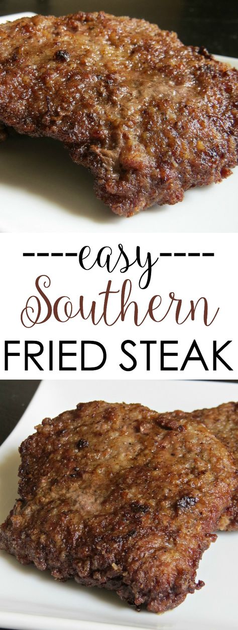 Dinner Comfort Foods, Fried Cube Steaks, Seared Salmon Recipes, Recipes Steak, Fried Steak Recipes, Recipes Southern, Southern Dinner, Southern Comfort Food, Country Fried Steak