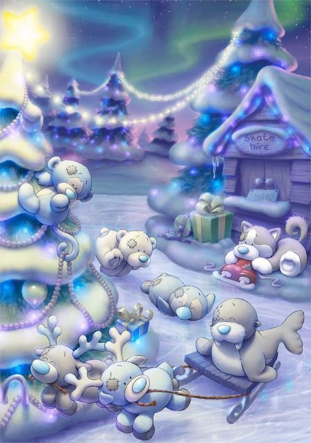 // Blue Nose Friends Animated Art, Blue Nose Friends, Snow Fun, Friend Book, Friends Image, Friends Wallpaper, Tatty Teddy, Animated Christmas, Love Bear