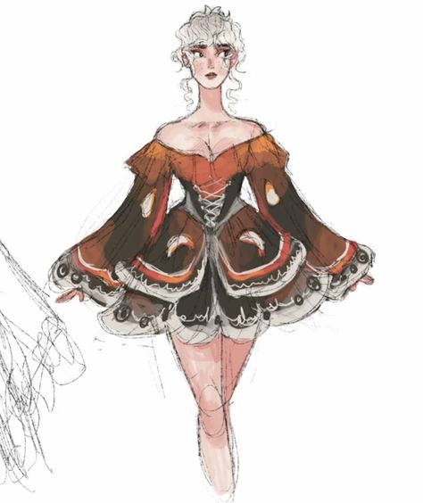 Moth Inspired Dress, Luna Moth Inspired Outfit, Moth Outfit Drawing, Moth Clothes Design, Bug Themed Clothes, Moth Dress Drawing, Moth Inspired Fashion, Bug Outfit Aesthetic, Moth Themed Outfit