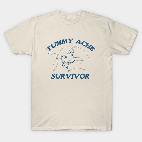 Tummy Ache Survivor T Shirt, Tummy Ache Tee, Meme T Shirt, Vintage Cartoon T Shirt, Aesthetic Tee, Unisex -- Choose from our vast selection of Crewneck and V-Neck T-Shirts to match with your favorite design to make the perfect graphic T-Shirt. Pick your favorite: Classic, Boxy, Tri-Blend, V-Neck, or Premium. Customize your color! For men and women. Tummy Ache, T Shirt Aesthetic, Shirt Aesthetic, Cartoon T Shirt, Meme Tshirts, Cartoon T Shirts, Vintage Cartoon, Funny Shirts, V Neck T Shirt