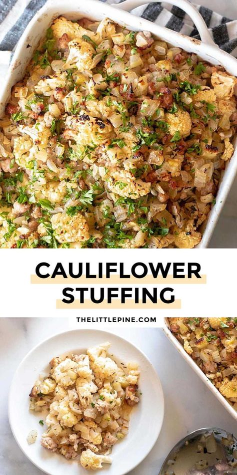 Cauliflower Stuffing, Keto Sides, Low Carb Salad, Supper Ideas, Low Carb Appetizers, Stuffing Recipes, Low Carb Recipes Dessert, Cauliflower Recipes, Classic Dishes