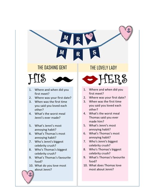 Hen Night Mr and Mrs Quiz Hen And Stag Party Together, Mr And Mrs Questions, Wedding Quizzes, Mr And Mrs Quiz, Mr And Mrs Game, Stag Ideas, Funny Quiz Questions, Wedding Quiz, Hen Ideas