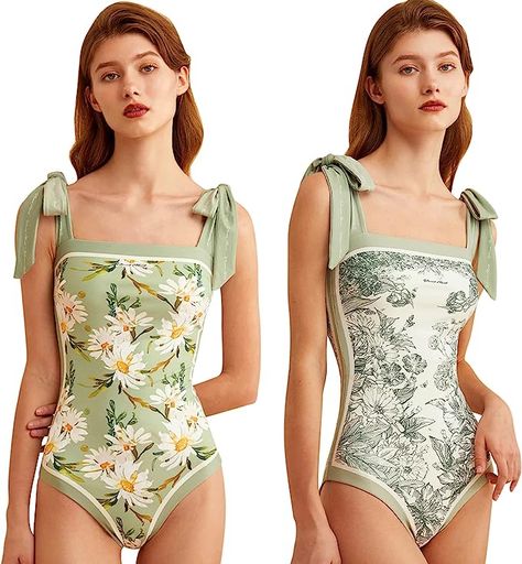 Comfortable Swimwear, Floral Bathing Suits, Vintage Bathing Suits, Vintage Swimsuit, Floral One Piece Swimsuit, Vintage Swimsuits, Cute Bathing Suits, Swimsuit Fashion