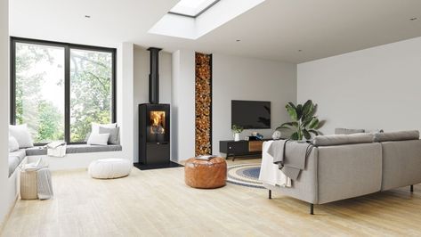 There is a lot to consider when choosing the right fireplace model for a project. From the style of the fire itself to its location and the surround finish, these important details speak to the overall design aesthetic of the space. Recognising that every space is unique, Stoke has curated an extensive range, with modern minimalist styles right through to classic fireplaces to suit more traditionally-styled spaces. #fireplacedesign #modernfireplace #livingroom #livingroominterior #homeinterior Scandinavian Fireplace, Wood Burning Stoves Living Room, Log Burner Living Room, Electric Fireplace Living Room, Modern Wood Burning Stoves, Fireplace Gallery, Hanging Fireplace, Wood Stove Fireplace, Freestanding Fireplace