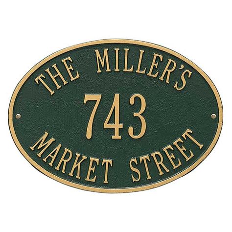 Hawthorne House Address Personalized Aluminum Plaque- Gold &Green Hawthorne House, Sign Installation, Personalized Plaques, House Plaques, Custom Plaques, Number Wall, Silver Walls, Copper Wall, Name Plaques