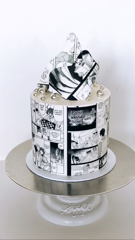 Manga Birthday Cake, Anime Cake Design Birthday, Anime Cake Ideas, Anime Birthday Cake, Manga Birthday, Bts Cake, Anime Cake, Cake Wraps, Birthday Ideas For Her