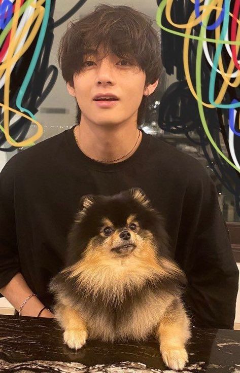 V Dog Yeontan, Tae Y Namjoon, Bts V Yeontan, Tae With Yeontan, Tae And Yeontan, V Yeontan, Yeontan Pictures, Tae Wallpaper, Kim Yeontan