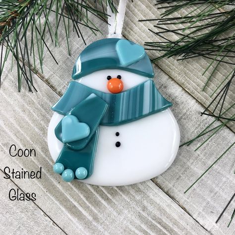 Glass Fusing Ornaments, Fused Glass Gnome Ornament, Fused Glass Christmas Penguins, Fused Glass Christmas Ornaments Fuse Muse Fused Glass, Fused Glass Snow Globe Ornaments, Snowman Fused Glass Ornaments, Glass Paint Markers, Christmas Ornament Tree, Stained Glass Night Lights