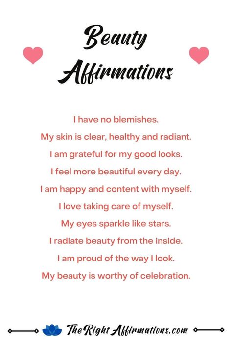 Affirmations For Looks, Affirmation About Beauty, Good Life Affirmations, I Declare Affirmations, Different Types Of Affirmations, Manifestation For Beauty, Daily Affirmations Beauty, Positive Beauty Affirmations, Affirmations For Beautiful Hair