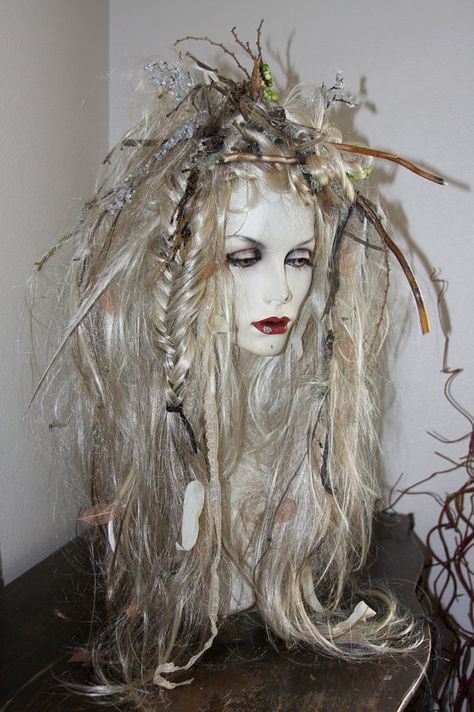 Full Wig Examples of Special Orders Costume Faerie by FeralFairies, $159.99 Voodoo Costume, Bog Witch, Witches Night Out, Witch Costumes, Winter Fairy, Fairy Wedding, Fantasy Hair, Halloween 2016, Witch Costume