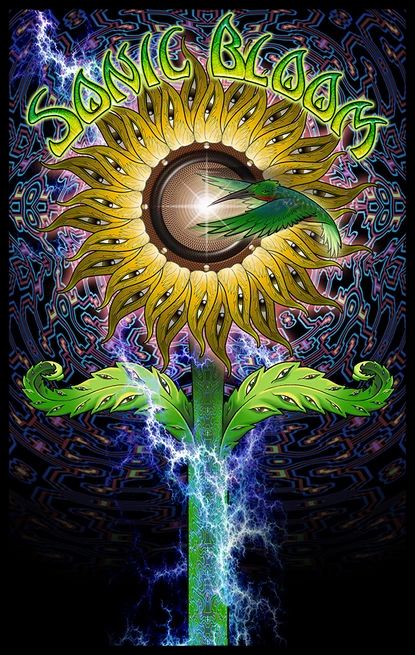 SONIC BLOOM POSTER | COMISSIONS Rave Poster, Luke Brown, Sonic Bloom, Alex Grey, Art Poster Design, Brown Art, Festival Posters, Commission Art, Spiritual Art