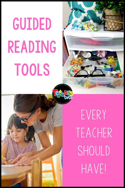 These are must-have tools for guided reading in kindergarten and first grade! I keep drawers with my fun tools to keep kids engaged throughout guided reading lessons. Can you guess what's in the drawers? Read this post to find out some new, exciting ways to use materials you likely already have in your classroom! #tejedastots #guidedreading 2nd Grade Phonics, Kindergarten Phonics Activities, Guided Reading Table, Reading In Kindergarten, Active Reading Strategies, Reading Tools, Decoding Strategies, Sight Word Fluency, Guided Reading Activities