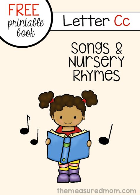 Check out this free printable mini-book of letter C rhymes and songs! Letter C Poem, Letter C Song, Phonics Rhymes, Letter C Crafts, Play Preschool, Letter Book, The Measured Mom, Letter Learning, Letter Song