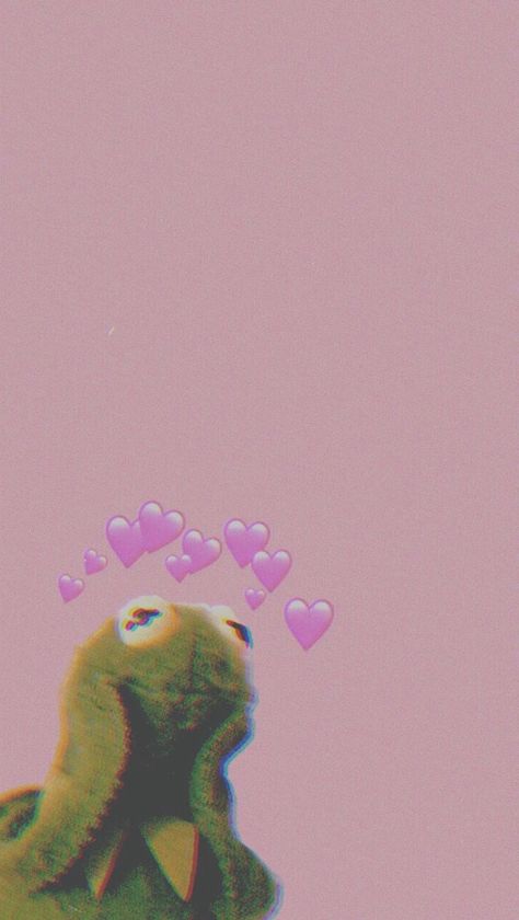 Heart Aesthetic Wallpaper Frog Wallpaper, Kermit The Frog, The Frog, Wallpaper Iphone, Wallpapers, Iphone, Green, Pink