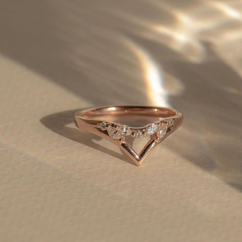 ANASTASSIA SEL Jewelry on Instagram: "Trust in our ever moving universe, our ever changing stars. It always lead us to our highest good, our greatest strength, our way, our purpose." Chevron Wedding, Stackable Wedding Bands, Gold Chevron, Chevron Ring, Unique Wedding Bands, Everyday Rings, Diamond Settings, Marquise Diamond, Diamond Wedding Band