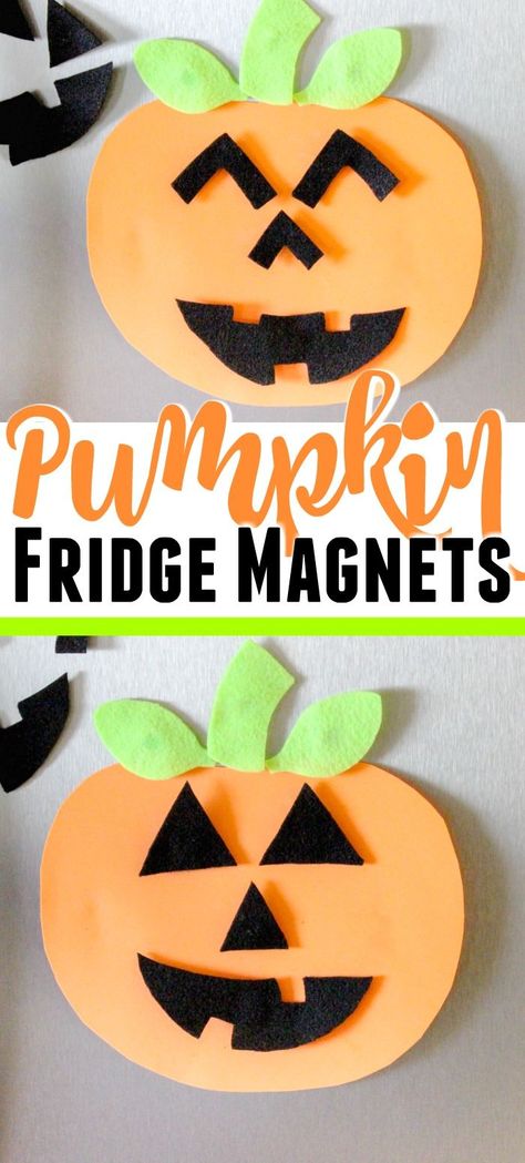 Pumpkin Foam Faces Fridge Magnets. Easy DIY Halloween crafts for kids to make. The Flying Couponer. #halloween #pumpkin #crafts Diy Halloween Crafts For Kids, Easy Diy Halloween Crafts, Halloween Crafts For Kids To Make, Diy Halloween Crafts, Halloween Pumpkin Crafts, Fun Pumpkins, Foam Pumpkins, Magnet Crafts, Halloween Diy Crafts