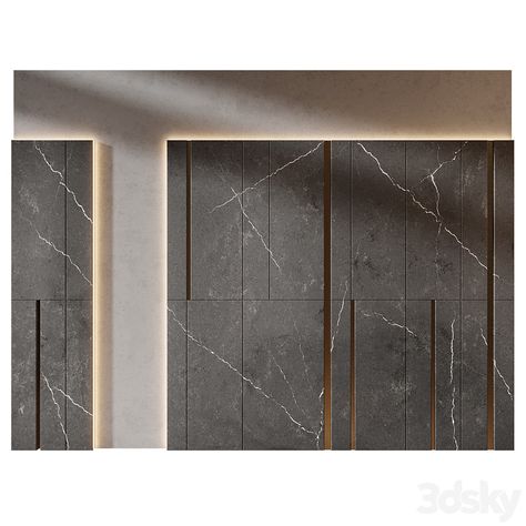 wall panels | set 393 - Other decorative objects - 3D model Marble Panelling Wall, Wall Cladding Interior Modern, Wardrobe Shutters, Wall Pattern Design, Wall Cladding Interior, Wall Cladding Designs, Tile Bedroom, Feature Wall Design, Cladding Design