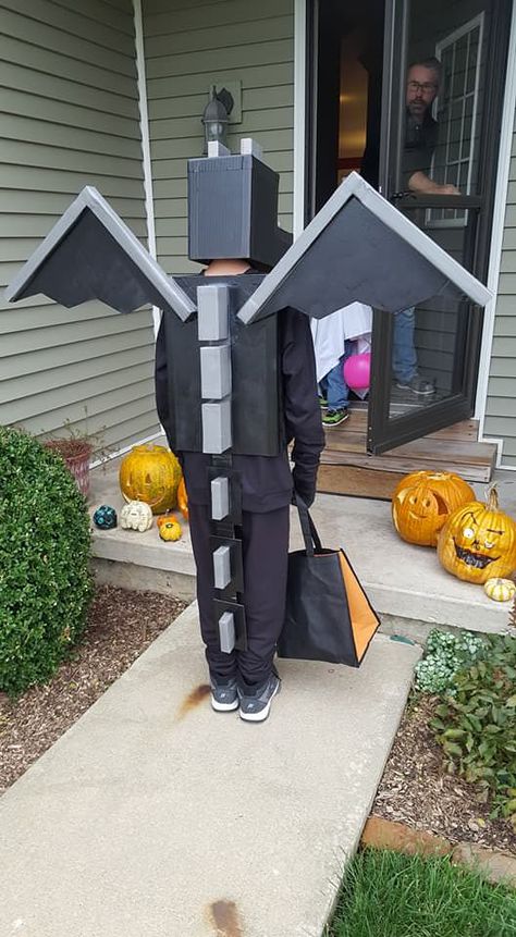 Ender Dragon Costume, Dragon Costume Diy, Minecraft Halloween Costume, Minecraft Materials, Dragon Halloween Costume, World Book Day Ideas, Minecraft Costumes, Minecraft Ender Dragon, Ender Dragon