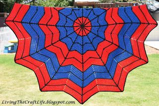 Crochet Spider Web Blanket Pattern Free, Round Crochet Pattern, Spiderman Crochet, Spiderman Blanket, Crochet Spider, Home Crochet, Spiderman No Way Home, Spiderman Web, Ripple Stitch