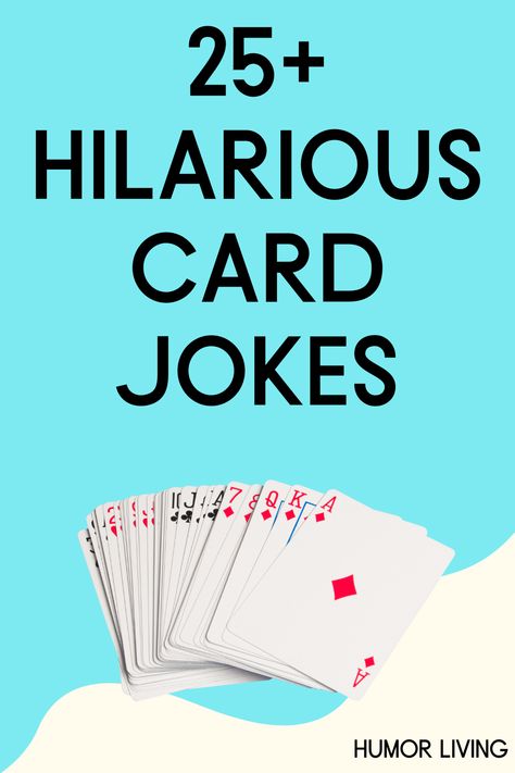 A game of cards is entertaining. It also makes you think and bond with others. Read card jokes for a laugh the next time you play or see them. Fail Pictures, Bridge Card Game, Funniest Short Jokes, Laughing Out Loud, Bridge Card, Short Jokes, Funny Short, Good Jokes, Funny Fails