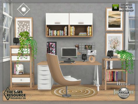 Sims 4 Computer Desk Cc, Sims Cc Computer, Ts4 Desk Cc, Sims Desk Cc, Sims 4 Office Ideas, Sims 4 Cc Office, Sims4 Furniture, Sims 4 Cc Hair, Sims Inspiration