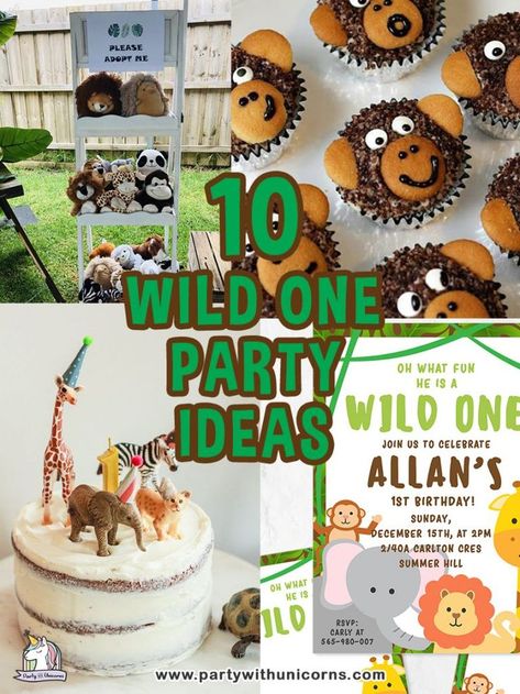 Are you planning a Wild One Party? Check out these 10 Fun Wild One Party Ideas to get your party planning started. our ideas include free party printables including invitations. Everything you need to make a super fun party for your little wild thing. #wildone #wildoneparty #wildonepartyideas #firstbirthday #firstbirthdayideas Wild One Party Games, Wild One Birthday Party Girls Diy Food, Wild One Party Ideas, Birthday Diy Decorations, Boys Birthday Party Games, Wild One Party, Animal Party Favors, Park Party, Wild Birthday Party