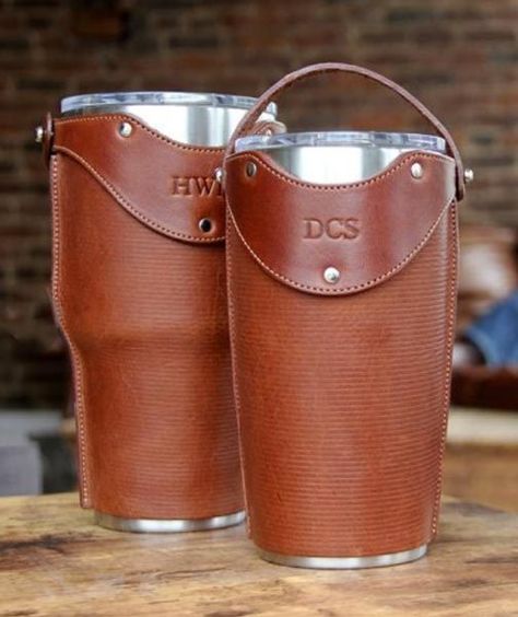 Leather coffee sleeve