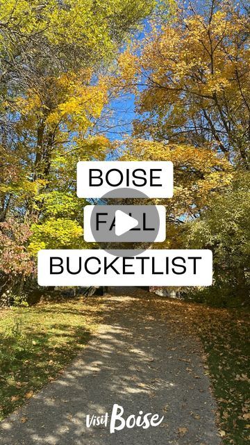 Visit Boise on Instagram: "Embrace the magic of fall in Boise by checking off some iconic bucketlist items or even trying something new! Discover the Treasure Valley as the leaves start changing colors and the air turns crisp. Be sure to tag us as you check items off of your #BoiseFallBucketlist:  🍎 Apple picking at local orchards in Emmett and Kuna 🍁 Check out the beautiful fall colors at Kathryn Albertson Park 🍂 Take a fall hike in the Boise Foothills 🍏 Drink Idaho cider or try a variety of ciders at the Idaho Cider Fest on Oct. 5th in Downtown Boise 🌳 Wander through the Idaho Botanical Garden, especially every Saturday in October during their Harvest Days and Scarecrow Stroll 🍃 Take a wine tour on the Sunnyslope Wine Trail or visit an urban wine tasting room 🌻 Pick fresh flowers Boise Idaho Winter, Boise Idaho Things To Do In Winter, Boise Idaho Things To Do In Fall, Boise Idaho Travel, Southern Idaho Attractions, Harvest Day, Wine Tasting Room, Boise Idaho, Fall Bucket List