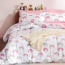 Girls Bedspreads, Pink Comforter Sets, Kids Comforter Sets, Kids Twin Bed, Rainbow Bedding, Pink Comforter, Kids Comforters, Twin Comforter Sets, Kids Rainbow