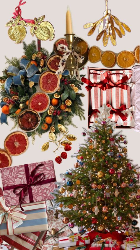 Christmas Apartment Ideas Bloxburg, Little Women Christmas, Vintage Christmas Aesthetic, Vintage Inspired Christmas Decor, Warm Color Palettes, Fall Bedroom Ideas, Bloxburg Exterior, Orange Theme, Christmas Tree Inspo