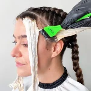 How to bleach a fringe at home | Bleach London How To Bleach Underneath Hair, How To Section Hair For Bleaching, How To Dye Money Pieces, Bleaching Front Strands Of Hair, Bleach Money Piece Hair, Bleached Pieces Of Hair, Money Piece Hair At Home, Bleached Hair Highlights, Money Piece Hair Diy