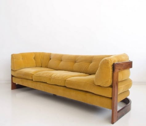 Lennart Bender Mustard Corduroy Sofa with Rosewood Frame Scandi Couch, Corduroy Sofa Living Room, Mcm Couch, Mustard Couch, Floor Couches, Mustard Sofa, Corduroy Couch, Mustard Bedding, Corduroy Sofa