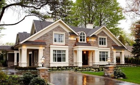 Creating a Dream Bathroom Lots Of Windows, Casas Coloniales, Exterior Ideas, Exterior Stone, Humble Abode, House Goals, Style At Home, Craftsman Style, Home N Decor