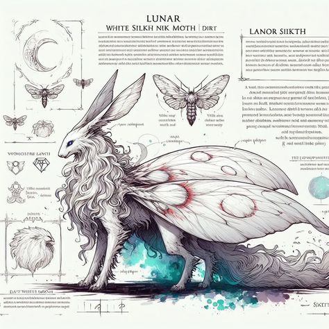 Page 53 - 56: "Under the Light of the Moon" #aiart #aiartwork #aiartcommunity #aisketch #aiconceptart #fantasy #fantasycreature #fantasyart #fantasysociety #lunar #moth #moon #white #warrior #fieldguide #beastiary #fountain Lunar Moth Fairy, Mythical Sketches, Mythical Butterfly, Lunar Moth Art, Lunar Fairy, Mystical Creatures Mythology, White Warrior, Greek Mythological Creatures, Flying Creatures